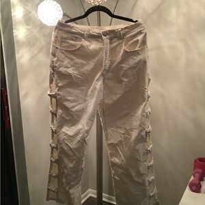 Stylish Cream Women's Jeans